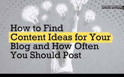 How to Find Content Ideas for Your Blog and How Often You Should Post