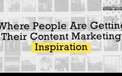 Where People Are Getting Their Content Marketing Inspiration