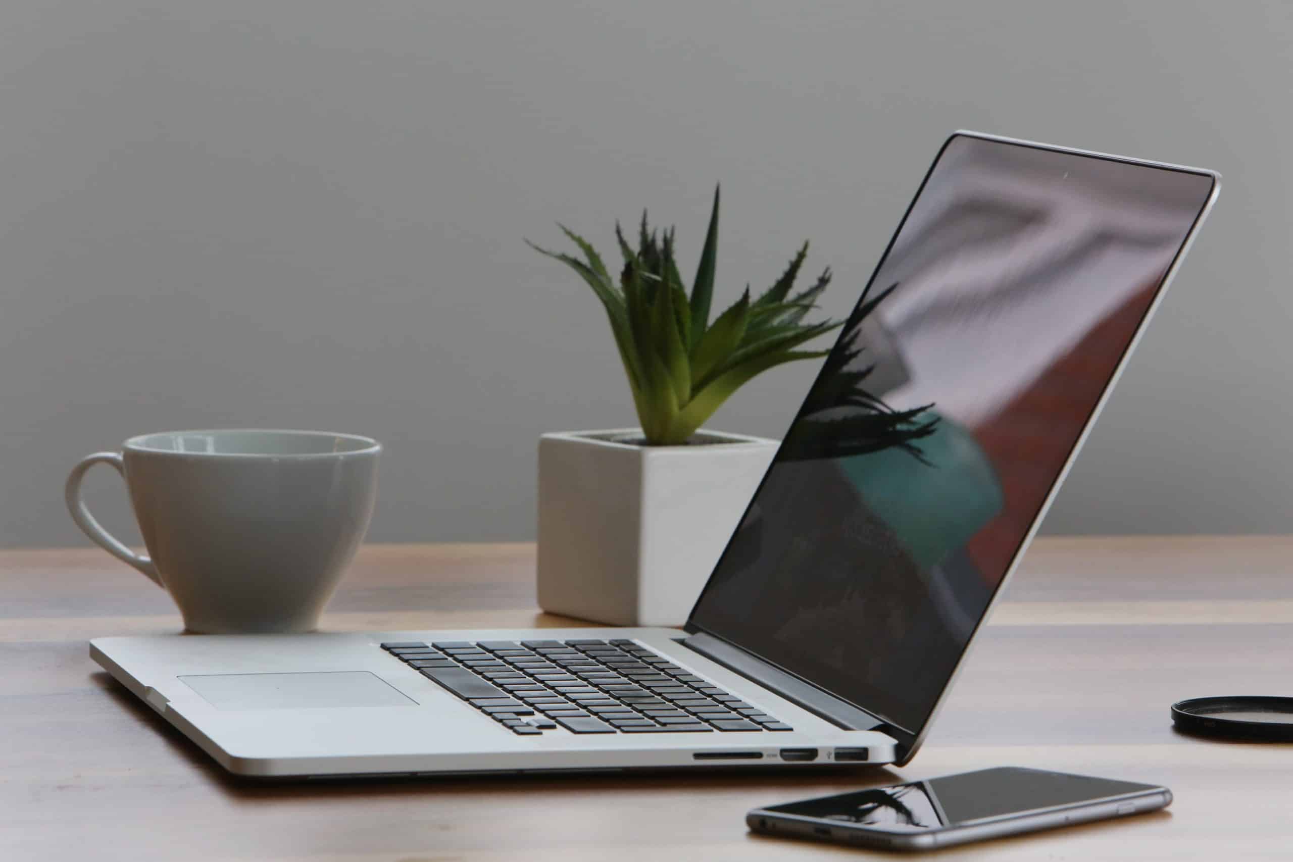 person working on lap top