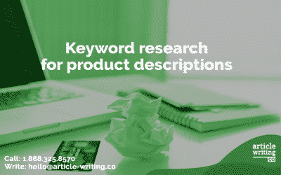 Keyword Research for Product Descriptions