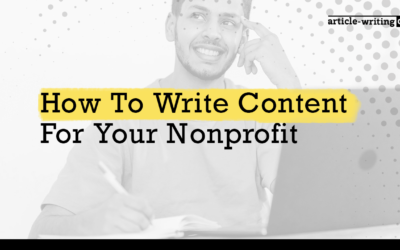 How To Write Content For Your Nonprofit